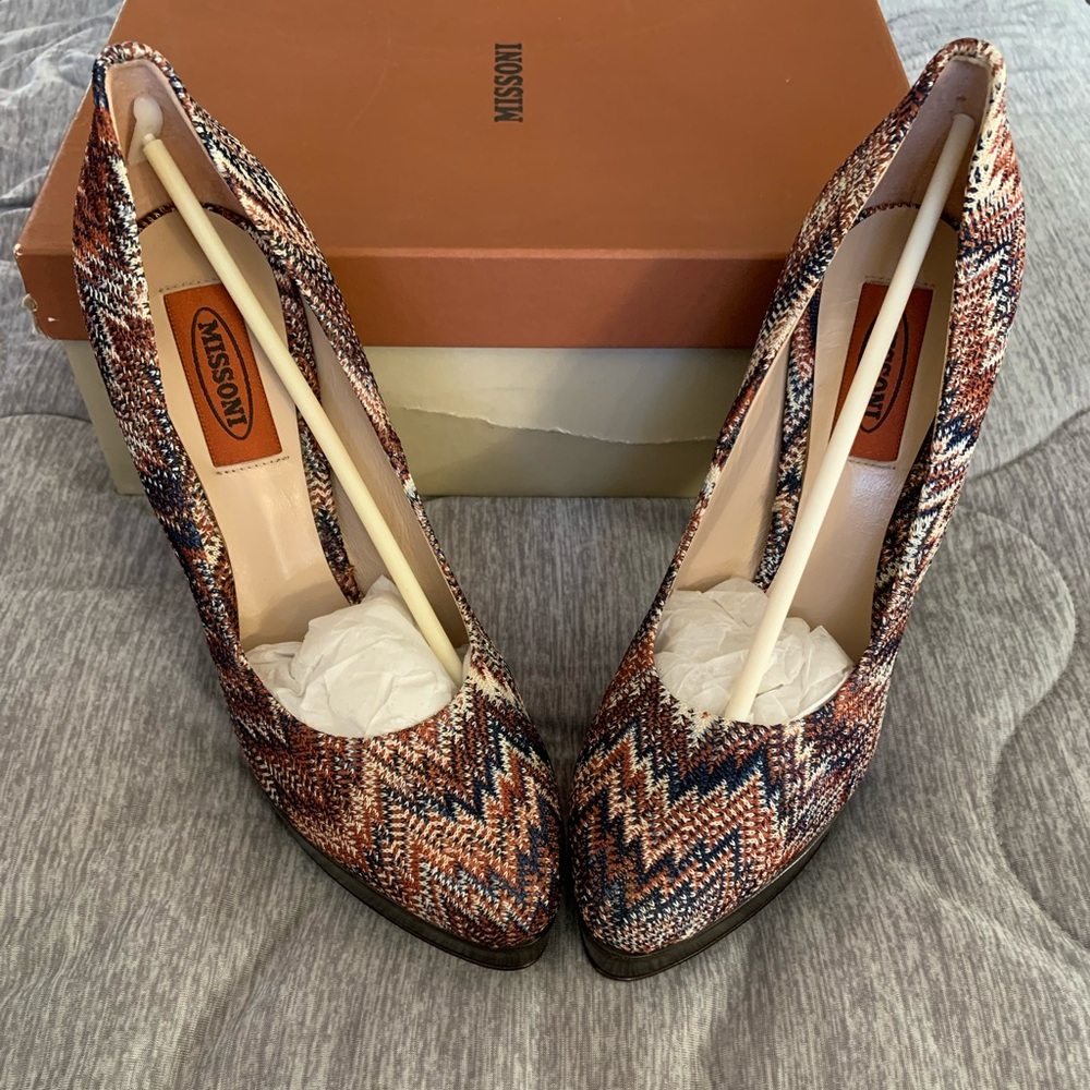 Missoni Tessuto Copper Heels